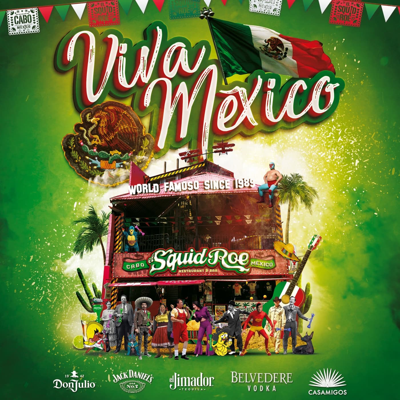 Viva México and El Grito celebration at El Squid Roe Cabo San Lucas — photo 1